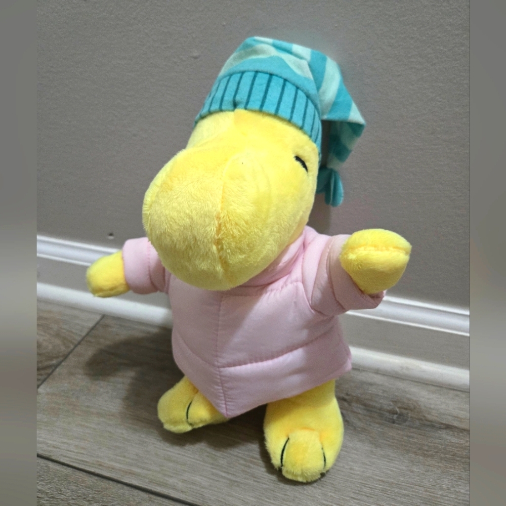 Peanuts Woodstock Bird Pink Puffer Jacket Stuffed Animal Plush 11" CVS EUC